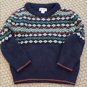 Cat & Jack Blue and Green Knitted Sweater